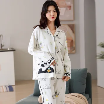 Autumn Long Sleeve Cardigan Pajamas Women 2020 New Spring and Autumn Leisure Sweet Student Girls Home Wear
Autumn Long Sleeve Cardigan Pajamas Women 2020 New Spring and Autumn Leisure Sweet Student Girls Home Wear