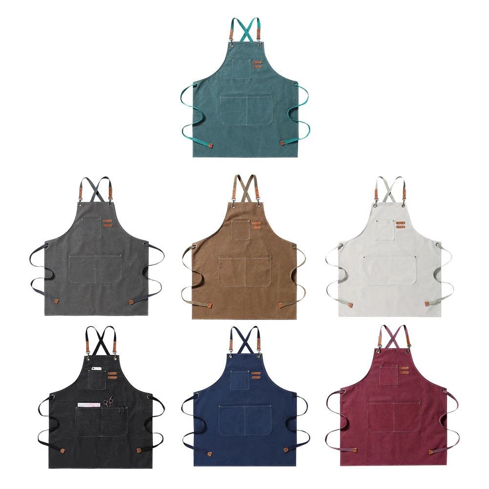 Men Women Kitchen Apron Thickened Canvas Apron With Front Pockets Adjustable Cross Back Straps For Kitchen Cooking
Men Women Kitchen Apron Thickened Canvas Apron With Front Pockets Adjustable Cross Back Straps For Kitchen Cooking