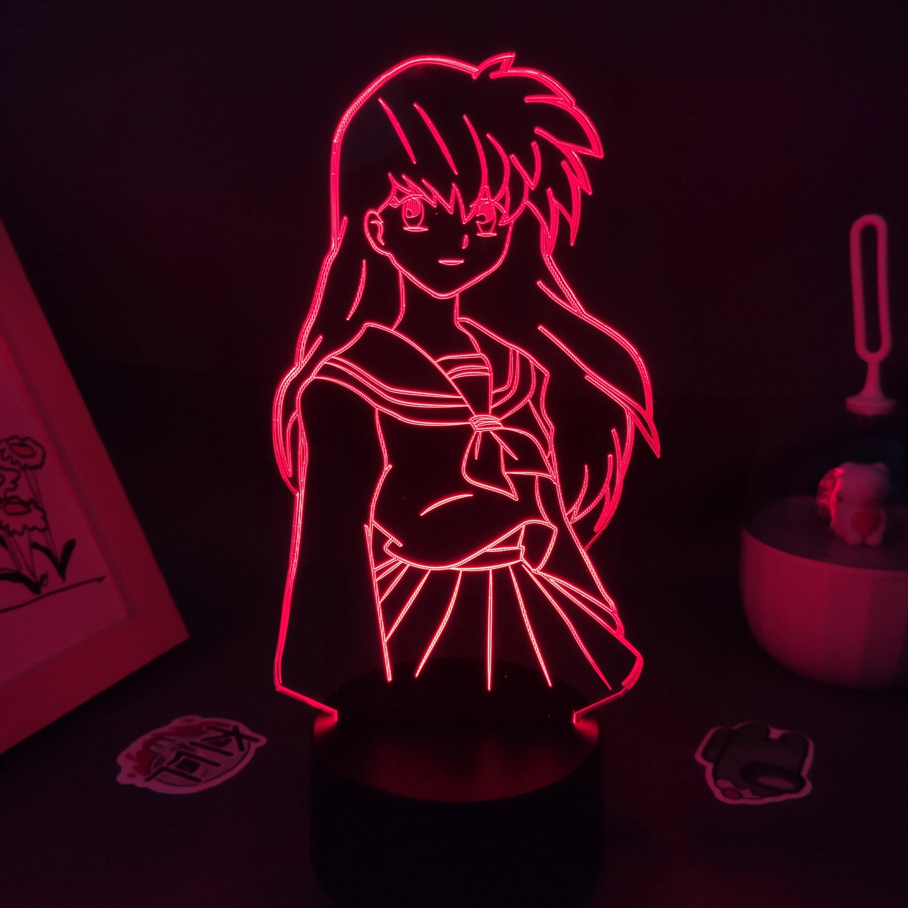 Japanese Anime Inuyasha Figure Kagome Higurashi 3D LED RGB Night Lights Cool Gift For Friends Lava Lamp Bedroom Table Decoration
Japanese Anime Inuyasha Figure Kagome Higurashi 3D LED RGB Night Lights Cool Gift For Friends Lava Lamp Bedroom Table Decoration