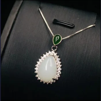 Natural Hetian White Jade Pendant Jewelry 925 Sterling Silver Necklace Pendants with Free Silver Chain
Natural Hetian White Jade Pendant Jewelry 925 Sterling Silver Necklace Pendants with Free Silver Chain