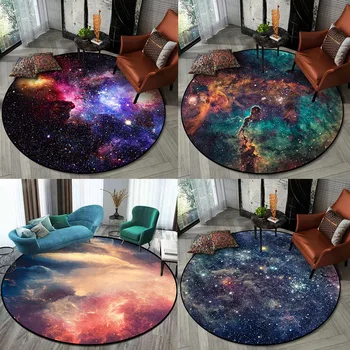 Gorgeous Starry Sky Space Green Blue Purple Living Room Bedroom Hanging Basket Chair Non-slip Round Mat Carpet Customization 
Gorgeous Starry Sky Space Green Blue Purple Living Room Bedroom Hanging Basket Chair Non-slip Round Mat Carpet Customization