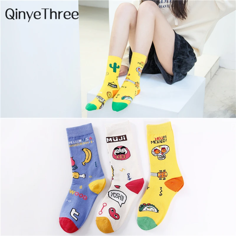 Ulzzang Women Funny Cute Cartoon Korean Japanese Mid Tube Socks Couples Happy Harajuku Skateboard Hip Hop Socks
Ulzzang Women Funny Cute Cartoon Korean Japanese Mid Tube Socks Couples Happy Harajuku Skateboard Hip Hop Socks