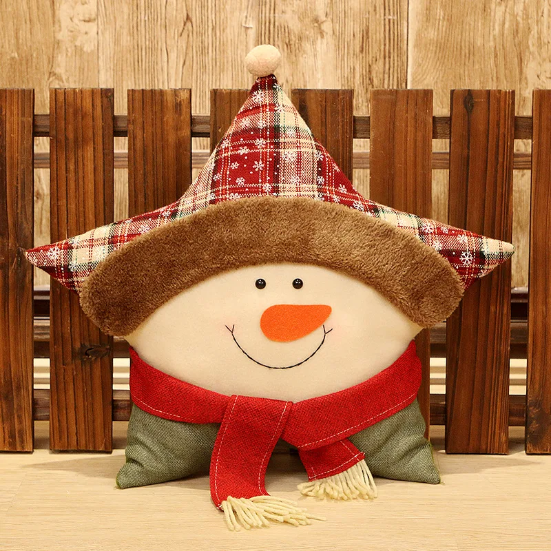 New Christmas five-star pillow Christmas snowman old deer cartoon pillow Christmas decoration gift for home use
New Christmas five-star pillow Christmas snowman old deer cartoon pillow Christmas decoration gift for home use