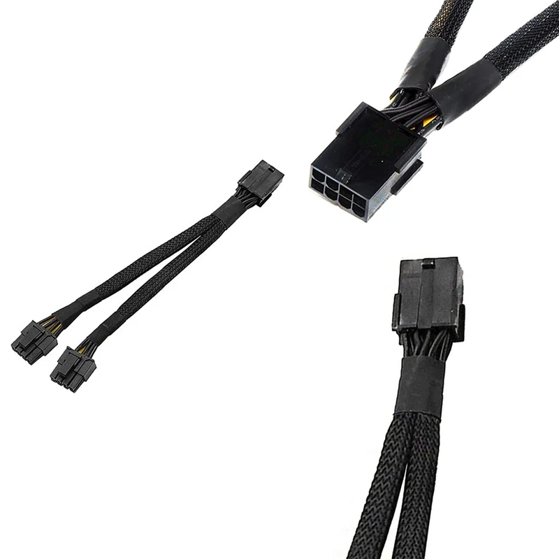 Адаптер питания GPU PCIe 8-контактный мама-двойной 2X (6 + 2) папа PCI Express Плетеный