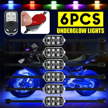 6PCS DC12V Motorcycle Glow Lights 6SMD Light set Motorcycle ATV RGB LED 16 static color modes Neon Under Glow Strip 
6PCS DC12V Motorcycle Glow Lights 6SMD Light set Motorcycle ATV RGB LED 16 static color modes Neon Under Glow Strip