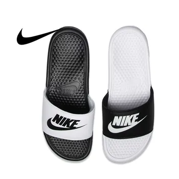 

Nike NIKE BENASSI JDI Black And White Sports Slippers Anti-slip Sandals 343880-100