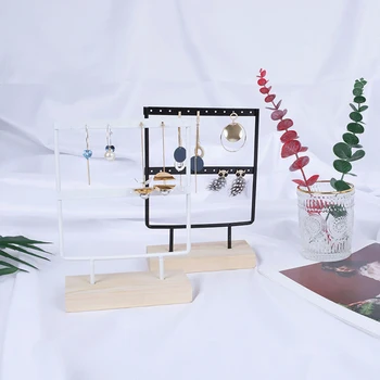 24 Holes Earrings Organizer Jewelry Display Stand With Wooden Stand Earring Holder Earring Container Rack Home Decoration 
24 Holes Earrings Organizer Jewelry Display Stand With Wooden Stand Earring Holder Earring Container Rack Home Decoration