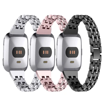 Smart Watch Metal Watch Wristband For Fitbit Versa/Lite Metallic Diamond Strap Replacement Wristband Watch Accessories Durable
Smart Watch Metal Watch Wristband For Fitbit Versa/Lite Metallic Diamond Strap Replacement Wristband Watch Accessories Durable