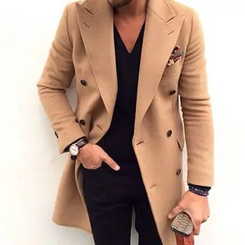 Latest winter double-breasted design men's fashion camel woolen coat classic peak lapel men' blazer (only one jacket)
Latest winter double-breasted design men's fashion camel woolen coat classic peak lapel men' blazer (only one jacket)