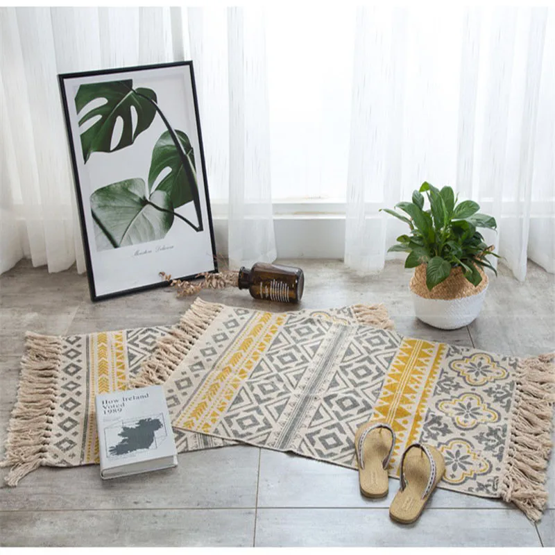 Retro Bohemian Carpet Hand Woven Cotton Linen Carpet Rug Bedside Rug Geometric Floor Mat Living Room Bedroom Carpet Home Decor
Retro Bohemian Carpet Hand Woven Cotton Linen Carpet Rug Bedside Rug Geometric Floor Mat Living Room Bedroom Carpet Home Decor