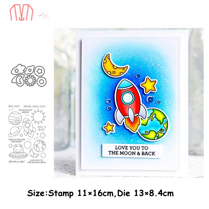 Mai Rockets and aliens Metal Cutting Dies Stencils Cear Stamp for DIY Scrapbooking photo album Decorative Embossing Paper Cards
Mai Rockets and aliens Metal Cutting Dies Stencils Cear Stamp for DIY Scrapbooking photo album Decorative Embossing Paper Cards