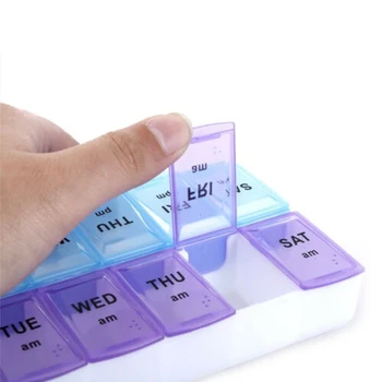 14 Grids 7 Days Weekly Pill Case Medicine Tablet Dispenser Organizer Pill Box Splitters Jewelry Storage Box With Clip Lids
14 Grids 7 Days Weekly Pill Case Medicine Tablet Dispenser Organizer Pill Box Splitters Jewelry Storage Box With Clip Lids