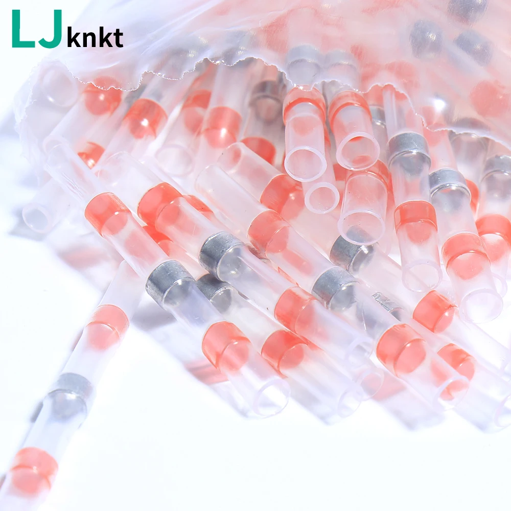 Красные Термоусадочные соединители для проводов 1000 шт. водонепроницаемый рукав 0