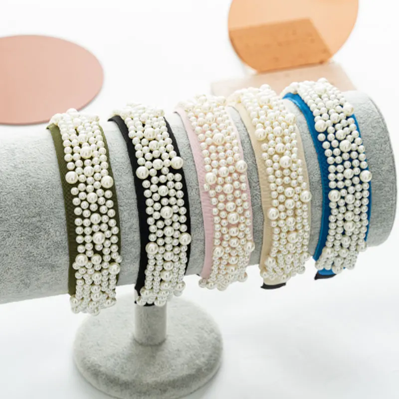 Women Elegant Pearl Beaded Hair Accessories Solid Color Head Hoop Ladies Fashion Headband Handmade Simulation Pearl Hairbands
Women Elegant Pearl Beaded Hair Accessories Solid Color Head Hoop Ladies Fashion Headband Handmade Simulation Pearl Hairbands