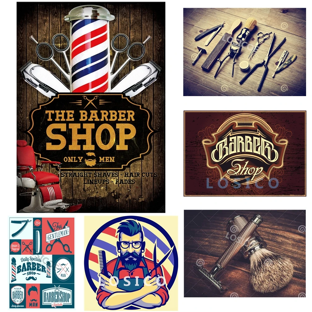 Retro Hairdresser Tattoos Patterned kraft Paper Poster Barber Shop Decor Barber Tools Shave Hair Salon Wall Stickers 30X42 CM F
Retro Hairdresser Tattoos Patterned kraft Paper Poster Barber Shop Decor Barber Tools Shave Hair Salon Wall Stickers 30X42 CM F