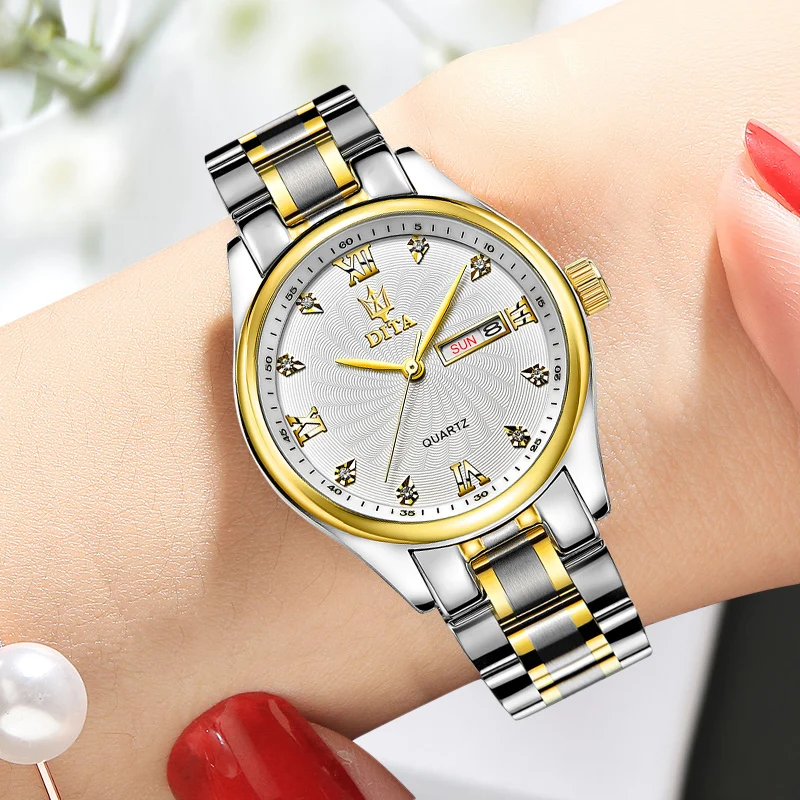 High Quality Ladies Quartz Watch Women Top Brand Luxury Gold Movement Waterproof Date Sports Wrist Watches Relogio Feminino