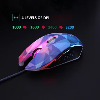 1PC 3200DPI Wired Mouse 7 Circular Breathing LED Light Cool Diamond Version Gaming Mouse Ergonomic Design Mouse Мышь Ratón
1PC 3200DPI Wired Mouse 7 Circular Breathing LED Light Cool Diamond Version Gaming Mouse Ergonomic Design Mouse Мышь Ratón