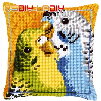 REDIY Cross Stitch Cushion Cover PARROTS LOVE Decorative Pillow Case Counted Cross-Stitch DMC Cushions for Sofas Th
REDIY Cross Stitch Cushion Cover PARROTS LOVE Decorative Pillow Case Counted Cross-Stitch DMC Cushions for Sofas Th