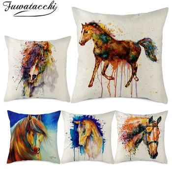 Fuwatacchi Cartoon Fine Horse Cushion Cover Pure Linen Animal Pillow Cover for Home Chair Sofa Decorative Pillowcases 45x45cm
Fuwatacchi Cartoon Fine Horse Cushion Cover Pure Linen Animal Pillow Cover for Home Chair Sofa Decorative Pillowcases 45x45cm