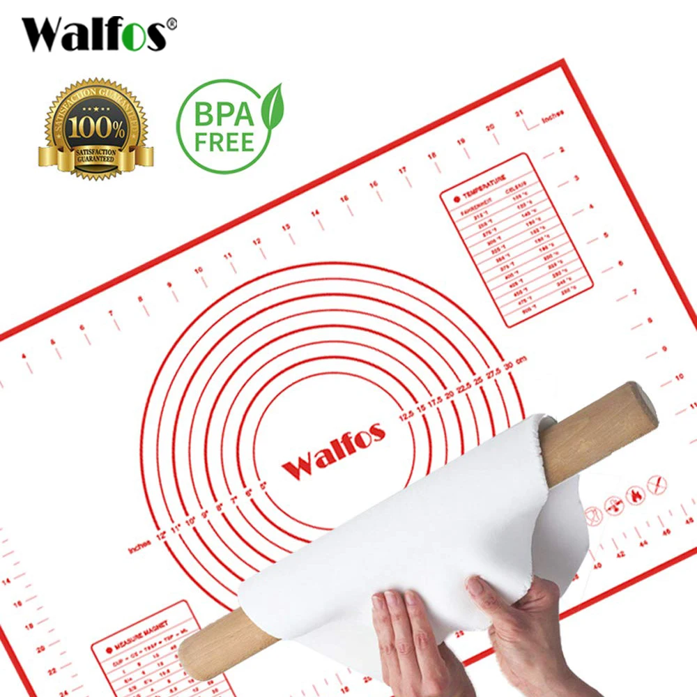 WALFOS 1 Pieces Non Stick Rolling Dough Mat Silicone Baking Mats And Liners Oven Silicone Pastry Mat Bakeware Accessories
WALFOS 1 Pieces Non Stick Rolling Dough Mat Silicone Baking Mats And Liners Oven Silicone Pastry Mat Bakeware Accessories