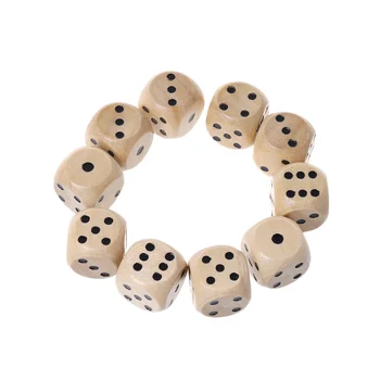 10pcs 6 Sided Wood Dice Point Cubes Round Corner Party Kid Toys Game 14*14*14mm
10pcs 6 Sided Wood Dice Point Cubes Round Corner Party Kid Toys Game 14*14*14mm