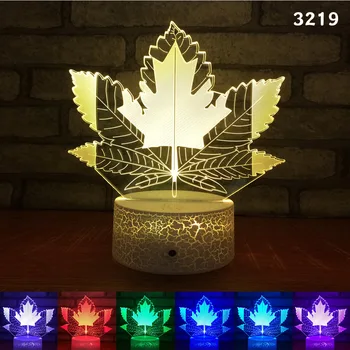 3D LED Night light Acrylic luminaria lampara Maple leaf Unicorn 7 Color Change Crack Creative Table lamp USB Christmas Gift
3D LED Night light Acrylic luminaria lampara Maple leaf Unicorn 7 Color Change Crack Creative Table lamp USB Christmas Gift