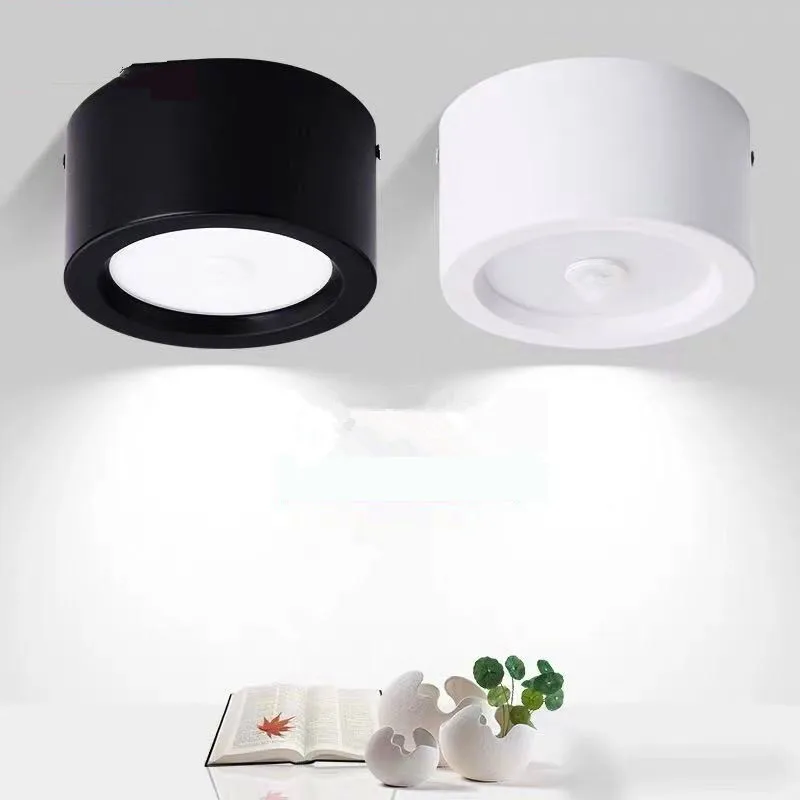 Surface Mounted LED Downlight Smart Home Motion Sensor 5W 10W 15W 20W Night Light Down Ceiling lamp PIR Infrared Panel Lamp