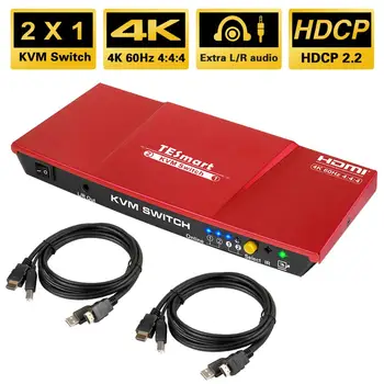 TESmart High Quality HDMI 4K@60Hz HDMI KVM Switch 2 Port USB KVM HDMI Switch Support 3840*2160/4K*2K Extra USB2.0 Port Red
TESmart High Quality HDMI 4K@60Hz HDMI KVM Switch 2 Port USB KVM HDMI Switch Support 3840*2160/4K*2K Extra USB2.0 Port Red