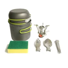 5pcs/Set Outdoor Cookware Set Pot Mini Gas Stove Cookware Picnic Set Bowls With Foldable Fork Spoon Small Pot Cap Fork Spoon
5pcs/Set Outdoor Cookware Set Pot Mini Gas Stove Cookware Picnic Set Bowls With Foldable Fork Spoon Small Pot Cap Fork Spoon