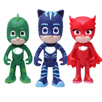 Pj Mask Cartoon Figure Juguete Catboy Owlette Gekko Button Emit Sound Light PJ Masks Figures Birthday Gift Toys for Children S32 
Pj Mask Cartoon Figure Juguete Catboy Owlette Gekko Button Emit Sound Light PJ Masks Figures Birthday Gift Toys for Children S32