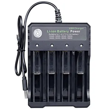 USB 18650 Battery Charger Black 4 Slots AC 110V 220V Dual For 18650 Charging 3.7V Rechargeable Lithium Battery
USB 18650 Battery Charger Black 4 Slots AC 110V 220V Dual For 18650 Charging 3.7V Rechargeable Lithium Battery