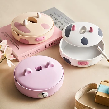 Creative lovely Ashtray Drop Resistance Ash Tray Holder For female Home Portable Cigarette Holder Grey With Lid Living room desk
Creative lovely Ashtray Drop Resistance Ash Tray Holder For female Home Portable Cigarette Holder Grey With Lid Living room desk