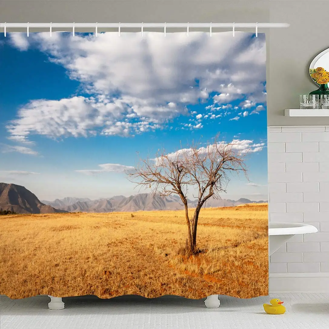 Shower Curtain Set with Hooks 66x72 Blue Africa Yellow Dry African Scenery Tree Scenic Kenya South Grassland Blues Land Sky
Shower Curtain Set with Hooks 66x72 Blue Africa Yellow Dry African Scenery Tree Scenic Kenya South Grassland Blues Land Sky