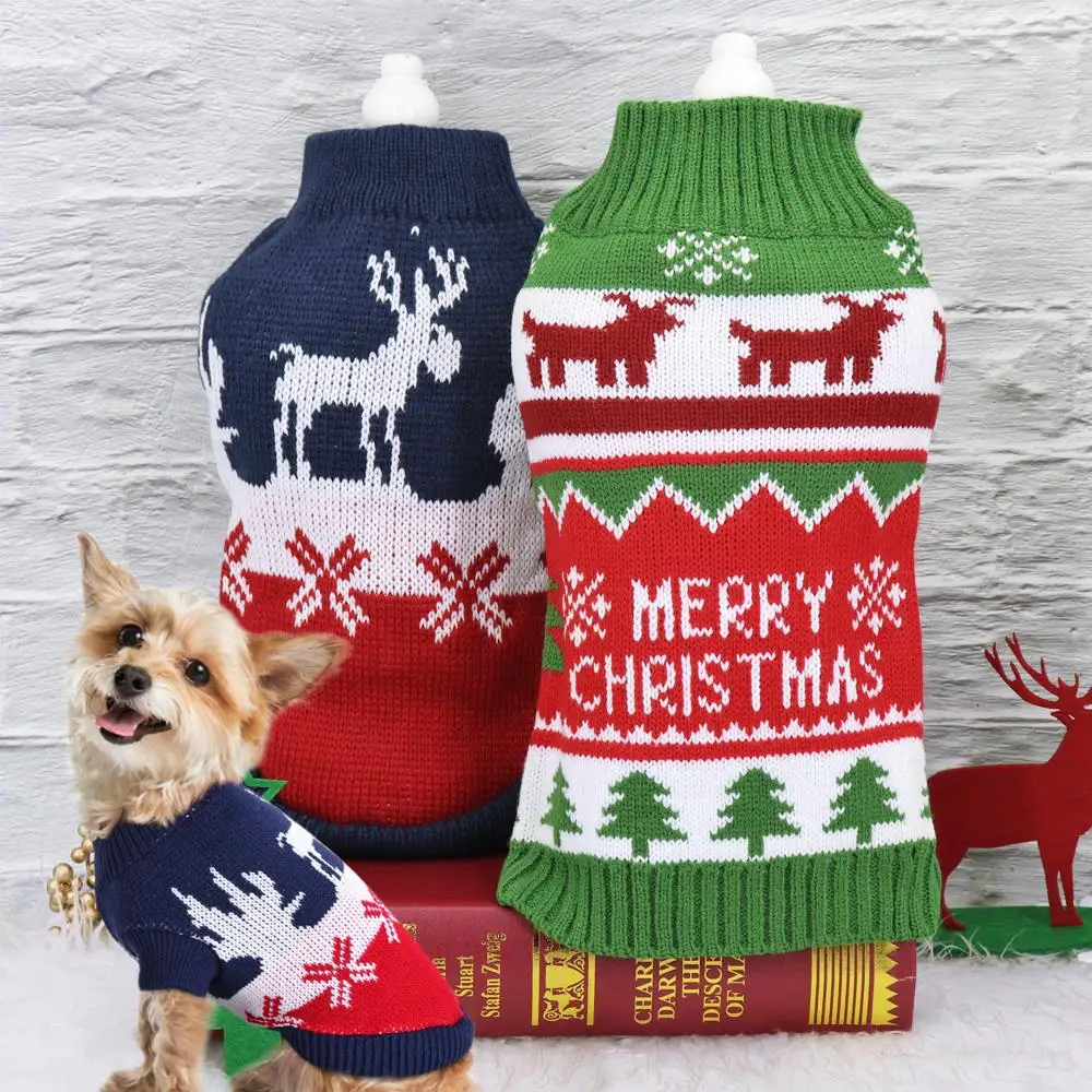 Soft Woolen Dog Sweater For Christmas Warm Winter Cat Dogs Knitwear Sweaters Small Medium Dogs Clothes French Bulldog Chihuahua
Soft Woolen Dog Sweater For Christmas Warm Winter Cat Dogs Knitwear Sweaters Small Medium Dogs Clothes French Bulldog Chihuahua