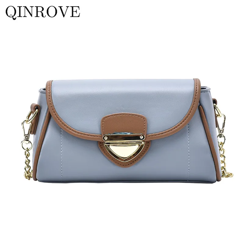 QINROVE PU Leather Shoulder Bags for Women Messenger Bag Ladies Small Fashion Metal Chains High Quality Designer Solid HandBags
QINROVE PU Leather Shoulder Bags for Women Messenger Bag Ladies Small Fashion Metal Chains High Quality Designer Solid HandBags