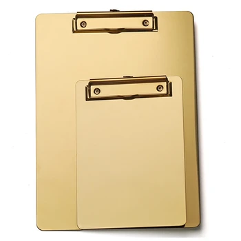 Gold Color Stainless Steel Menu File Holder Board for Writing WordPad menu folder
Gold Color Stainless Steel Menu File Holder Board for Writing WordPad menu folder