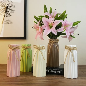 Nordic style ceramic vase decoration modern minimalist living room table decorations artificial dried flowers vase for homes J 
Nordic style ceramic vase decoration modern minimalist living room table decorations artificial dried flowers vase for homes J