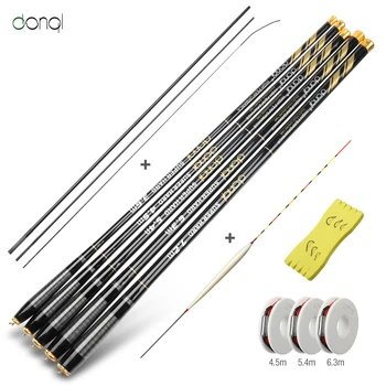 DONQL Telescopic Fishing Rod 3.6m-7.2m Carbon Fiber Ultra light Travel Fish Rod Multifunction Stream Carp Fishing Hand Pole
DONQL Telescopic Fishing Rod 3.6m-7.2m Carbon Fiber Ultra light Travel Fish Rod Multifunction Stream Carp Fishing Hand Pole