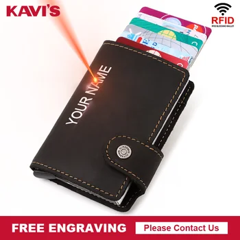 KAVIS Free Engraving Men Business Card Holder Aluminum Holder Mini Box Men Credit id Card Case Portable Wallet Coin Purse New
KAVIS Free Engraving Men Business Card Holder Aluminum Holder Mini Box Men Credit id Card Case Portable Wallet Coin Purse New