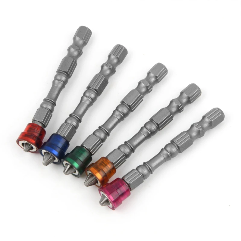 

5Pcs S2 Alloy PH2 Phillips Single Head Magnetic Screwdriver Bits Anti-Slip 1/4 Inch Hex Shank Drywall Electric Screwdriver Set