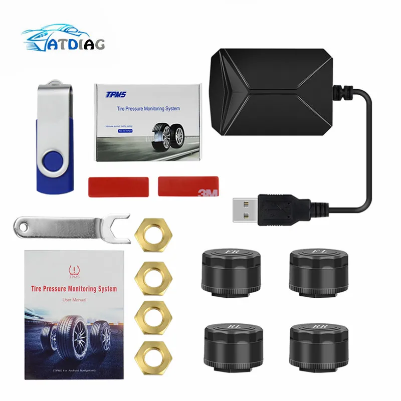 4 External/Internal Sensors USB Android TPMS Car Tire Pressure Monitoring System Display Navigation Tyre Pressure Alarm 0-116Psi
4 External/Internal Sensors USB Android TPMS Car Tire Pressure Monitoring System Display Navigation Tyre Pressure Alarm 0-116Psi