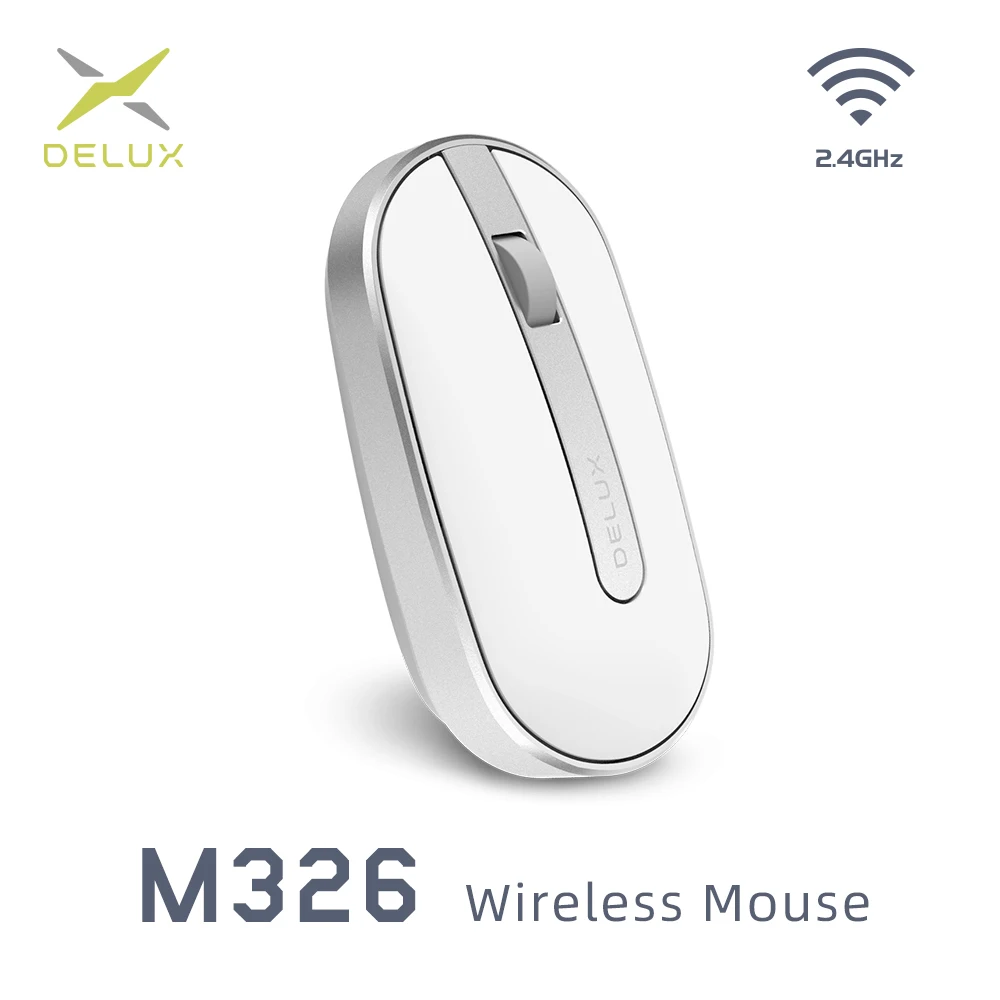 Delux M326 1600DPI USB Optical Wireless Computer Silent Mouse Ergonomic Mice 2.4G Receiver Super Slim Mouse For PC Laptop
Delux M326 1600DPI USB Optical Wireless Computer Silent Mouse Ergonomic Mice 2.4G Receiver Super Slim Mouse For PC Laptop