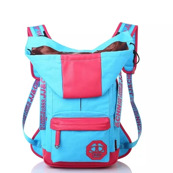 Canvas backpack middle school student college fashion backpack casual bag Korean version of the multi-function bag 
Canvas backpack middle school student college fashion backpack casual bag Korean version of the multi-function bag
