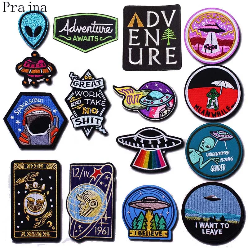 Prajna Groot Camping Patch Punk Rock Alien UFO Patch Iron On Embroidered Patches For Clothes Stripes Stickers Applique DIY Badge
Prajna Groot Camping Patch Punk Rock Alien UFO Patch Iron On Embroidered Patches For Clothes Stripes Stickers Applique DIY Badge