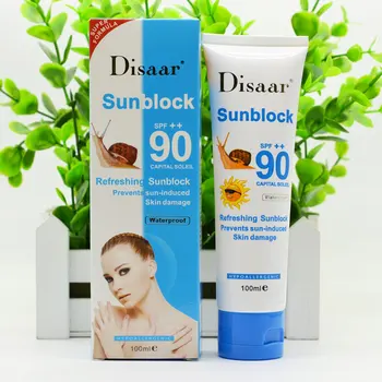 

snail sunscreen cream 100ml,Protection Face Cream Disaar Sunblock 90++ Protective Cream Pigmentation SPF body cream