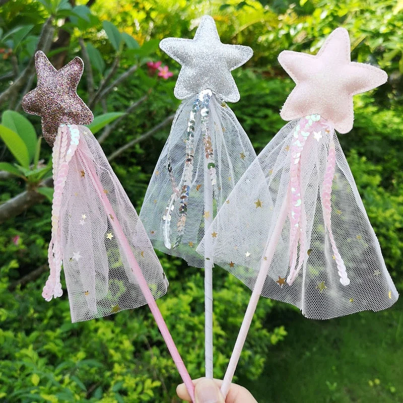 Princess Five-pointed Star Magic Wand Girls Tassel Mesh Fairy Rod Children's Dance Props Kids Toy Newest
Princess Five-pointed Star Magic Wand Girls Tassel Mesh Fairy Rod Children's Dance Props Kids Toy Newest