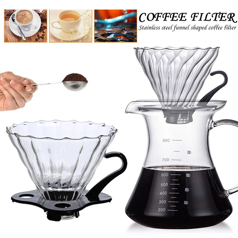 Reusable Coffee Filter Baskets Restaurant Red Wine with Base Glass Bar Coffeemaker Kitchen Tool Coffee Dripper
Reusable Coffee Filter Baskets Restaurant Red Wine with Base Glass Bar Coffeemaker Kitchen Tool Coffee Dripper
