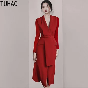 TUHAO 2020 Elegant Runway Fashoin Party Dress Red Black Long Evening Dresses Irregular Suit Collar Dress Celebrity Dresses WM23
TUHAO 2020 Elegant Runway Fashoin Party Dress Red Black Long Evening Dresses Irregular Suit Collar Dress Celebrity Dresses WM23