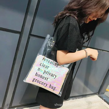 2020 New Summer Jelly Transparent PVC Plastic Shoulder Laptop Ms. Crossbody Bag zi mu bao
2020 New Summer Jelly Transparent PVC Plastic Shoulder Laptop Ms. Crossbody Bag zi mu bao