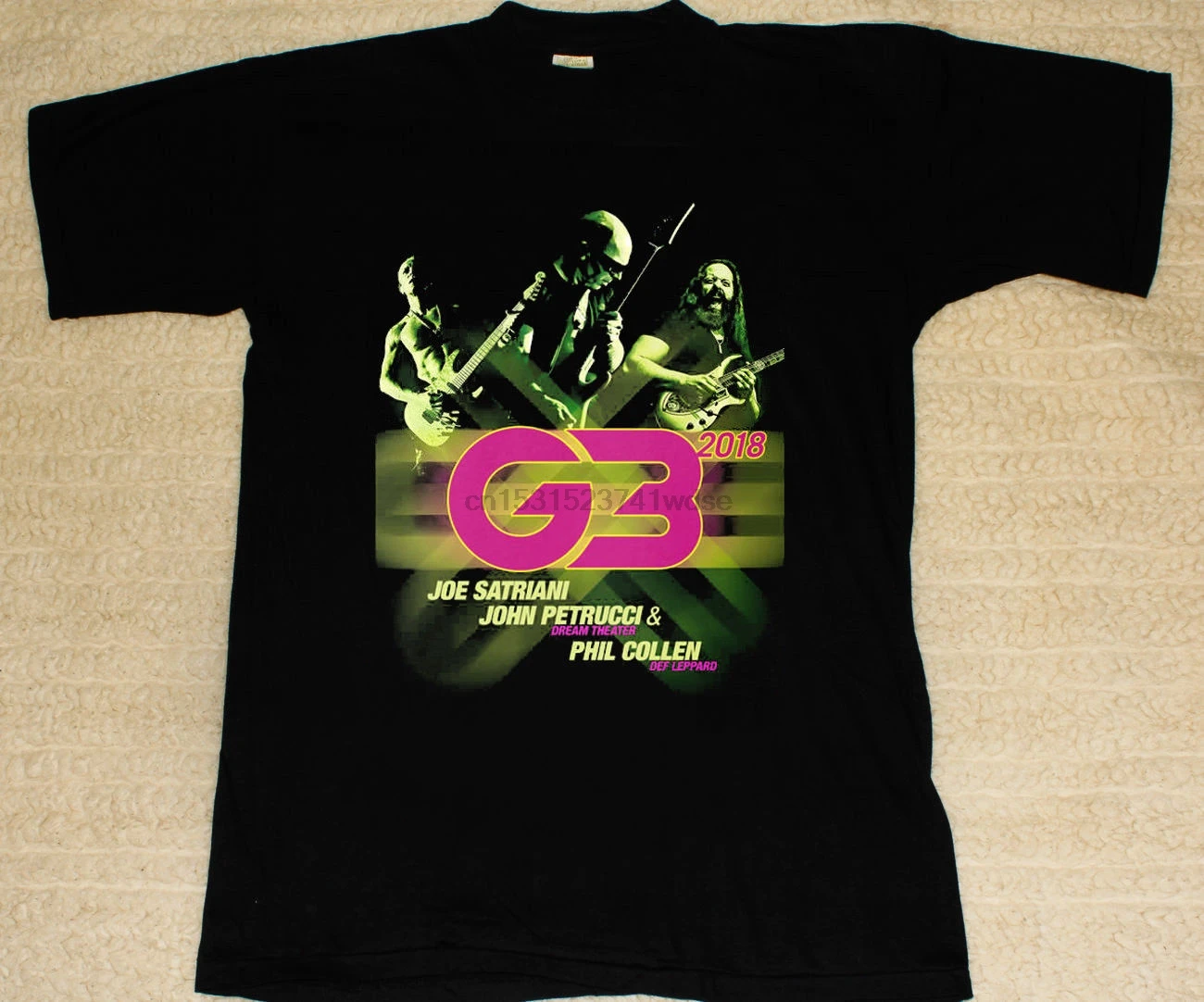G3 Joe Satriani John Petrucci Phil Collen Tour Dates 2020 on Black T-Shirt S-3XL Short Sleeve Cotton T Shirts Man Clothing |